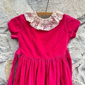 Vintage Helen Lee velveteen girls dress 6-8